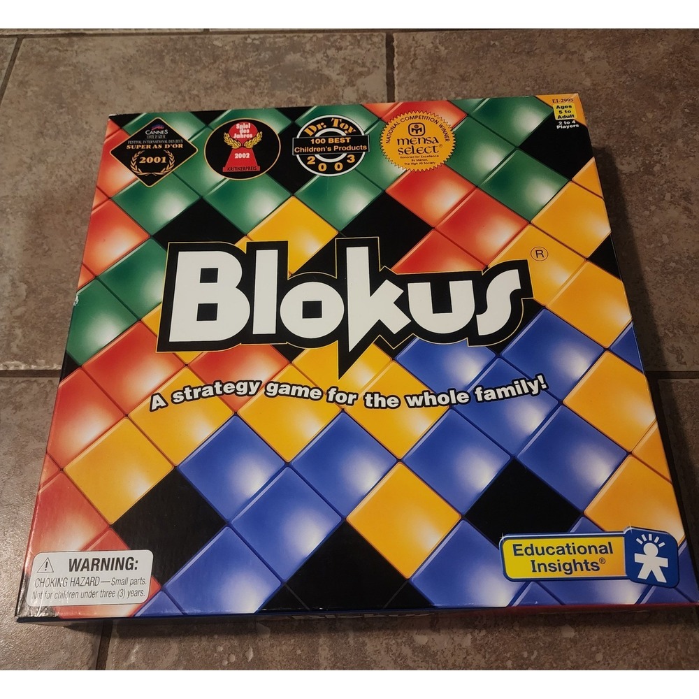 Blokusβ Board Game Original Edition Educational Insights Mensa Select 2003